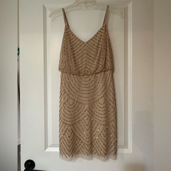 Gold Beaded Dress- Size Small (US 2, EU 34) - Picture 4 of 6